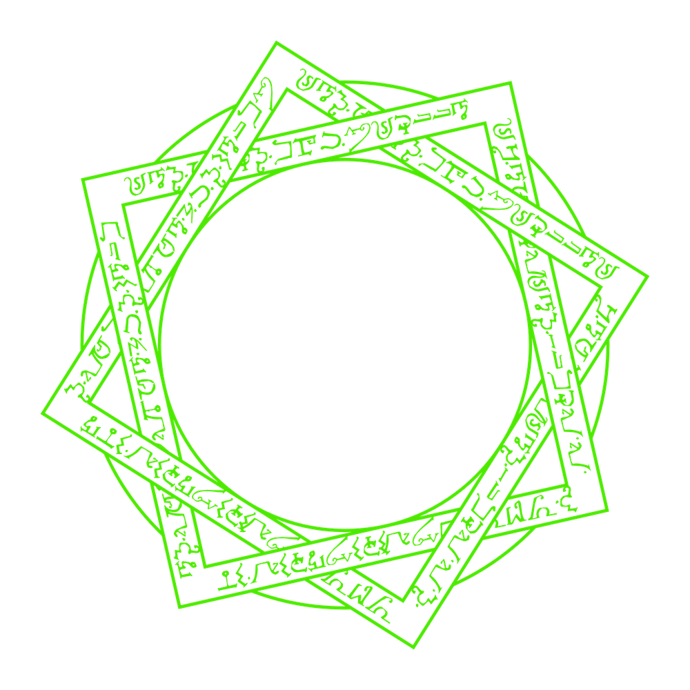 A green magic circle