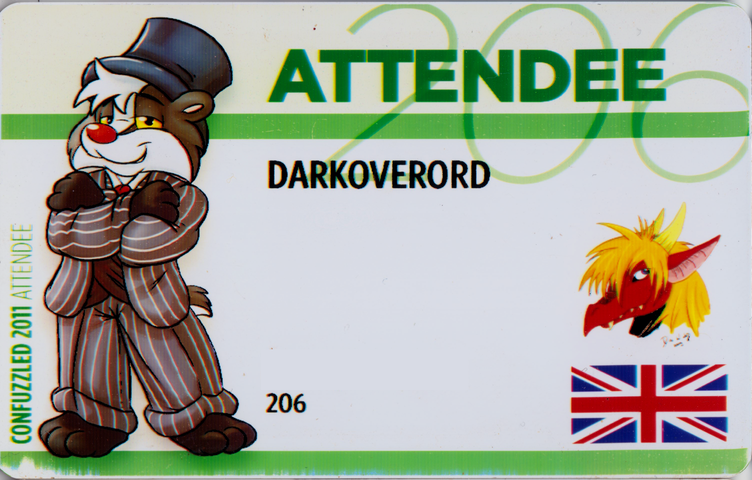 DarkOverord's Attendee conbadge for 2011