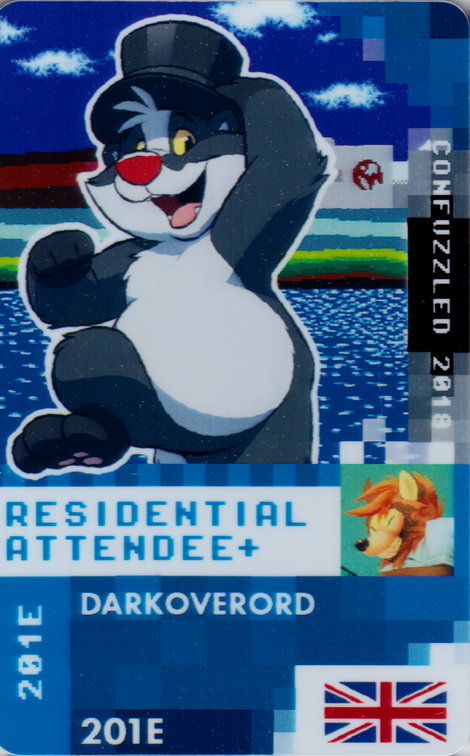 DarkOverord's Attendee conbadge for 2018