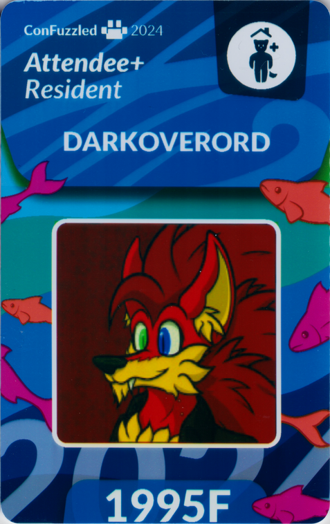 DarkOverord's attendee badge for Confuzzled 2024