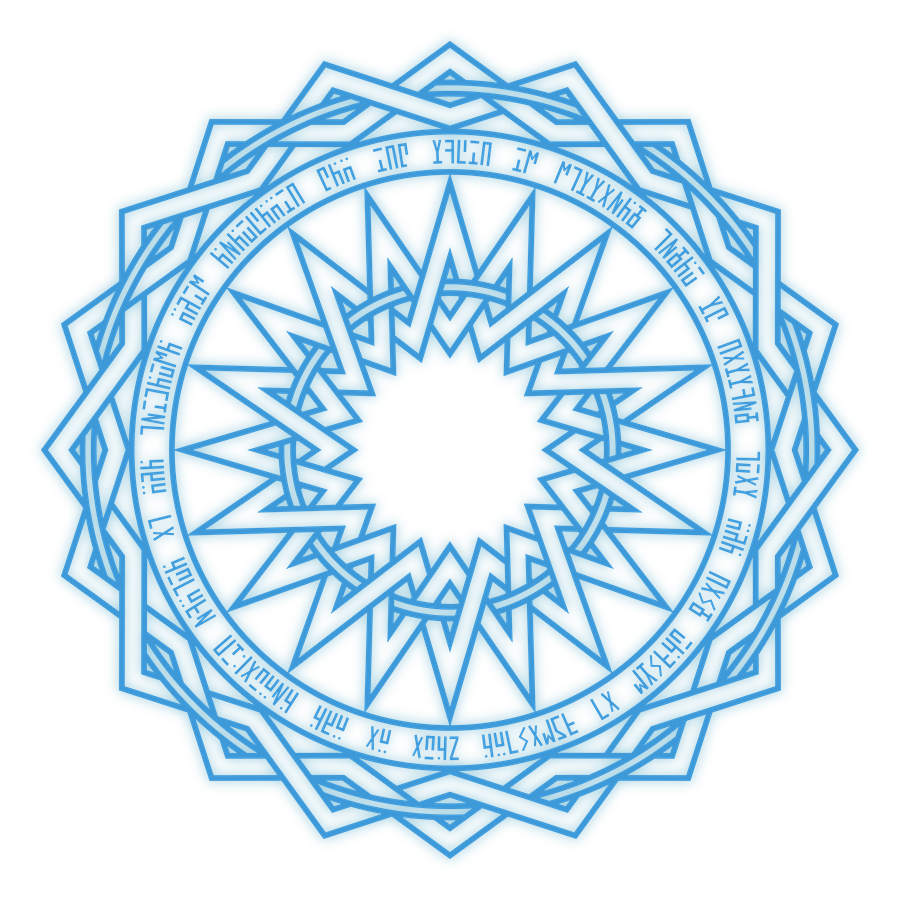 A blue magic circle